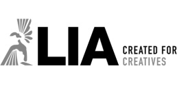 This is a London International Awards logo in black & white.