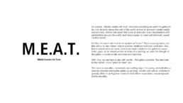 Image displaying MEAT, one of the name option suggested for the project.