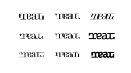 Image showing some of the numerous visual renditions we developed for MEAT.