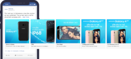 Facebook Carousel for Samsung Galaxy A Series Launch - Dẫn đầu xu thế - Khẳng định chất tôi.