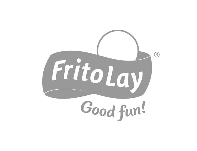Grey coloured logo of FritoLay.