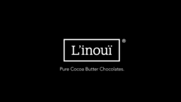 Image showing the final L'inouï logo in reverse or black background with the logo in white..