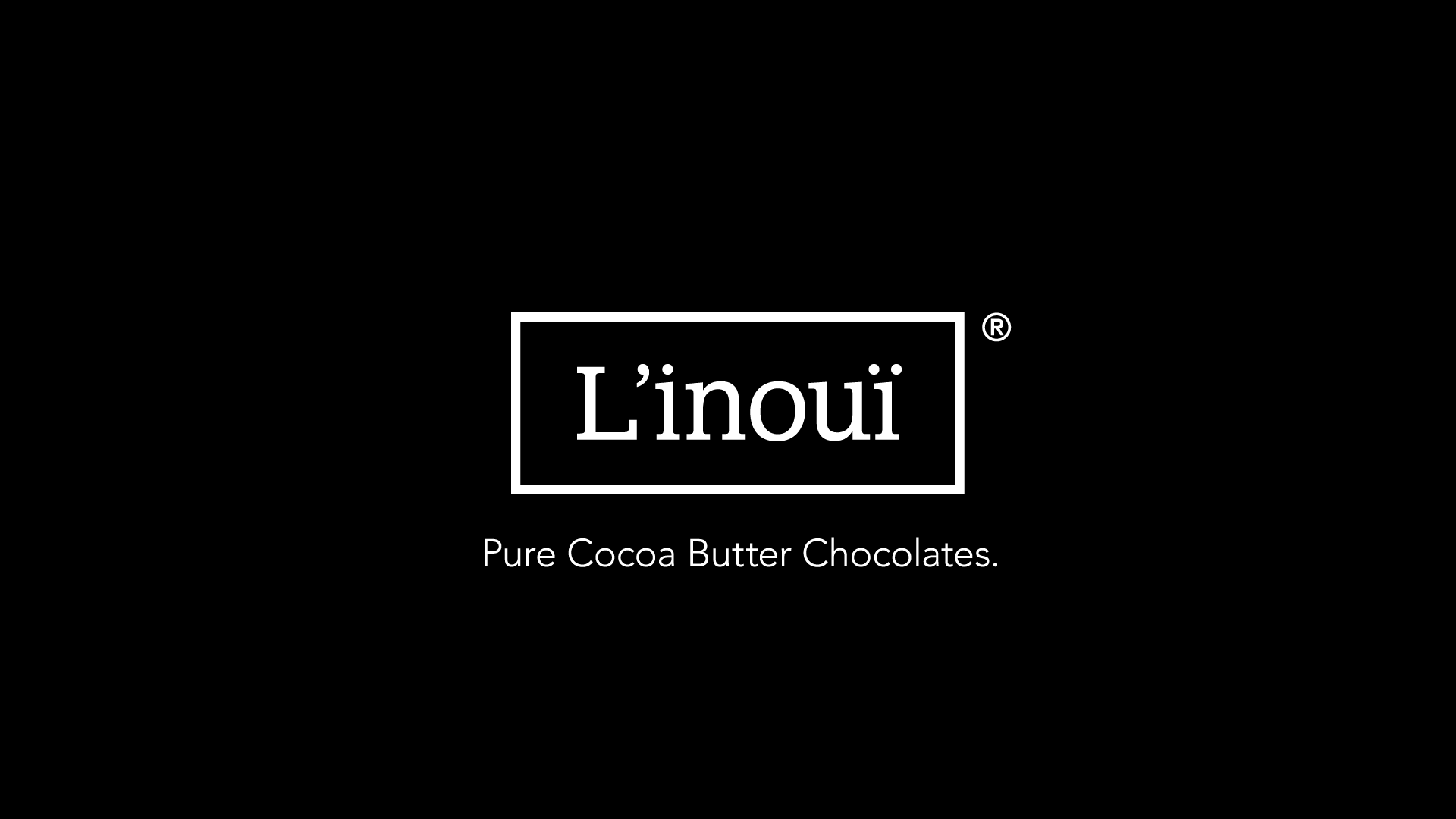 Image showing the final L'inouï logo in reverse or black background with the logo in white..