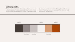 This image shares the final L'inouï brand colours.