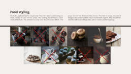 This image shares the Dos & Do nots for L'inouï's food styling.